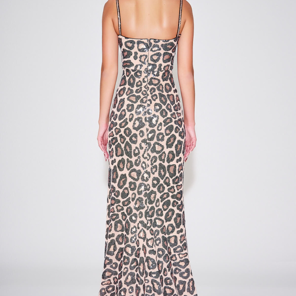 misch cheetah strap gown - Picture 2 of 2